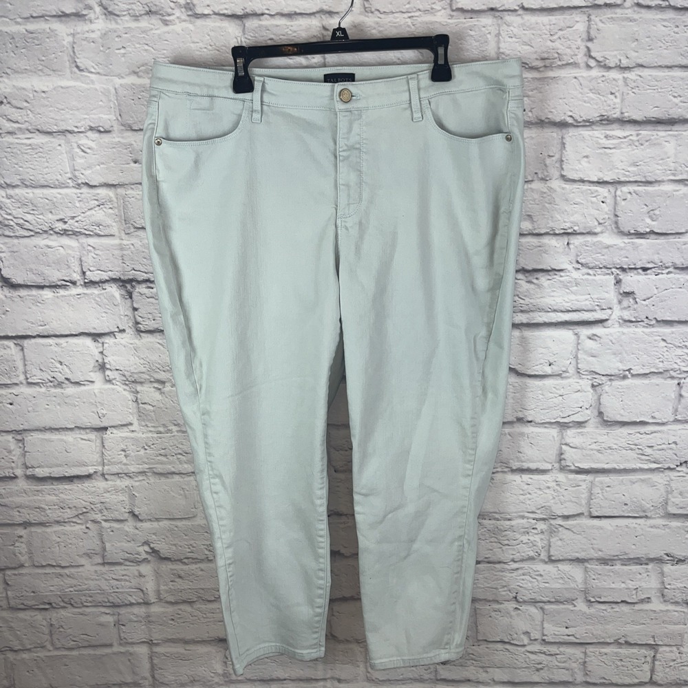 Talbots Women's Plus Cropped Casual Coastal Stretch Jeggings Size 18W